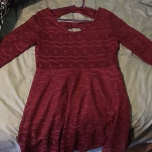 Red dress with Lace sleeves ... SO cute!!